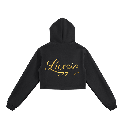 Essential Cropped Zip-Up Hoodie