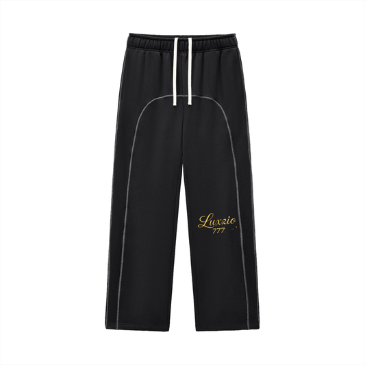 Contrast-Stitched Fleece Sweatpants